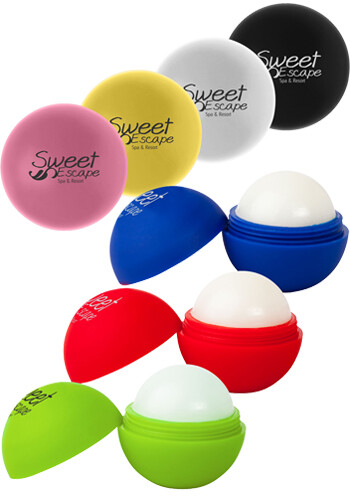 Personalized Soft Touch Round Lip Balms