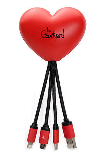 SqueezieCords Heart Stress Ball Charging Cables| EV26K18