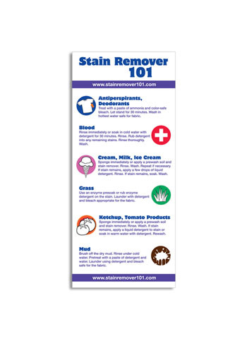 Stain Remover 8in x 3.5in Magnets