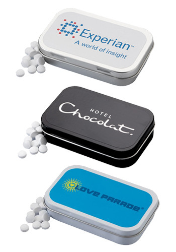 Personalized Sugar-Free Mints in Large Hinged Tin