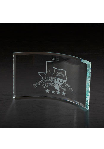 Personalized Times Small Glass Awards