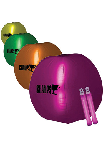 Personalized Translucent 24 in. Inflatable Beach Ball with Glow light Sticks