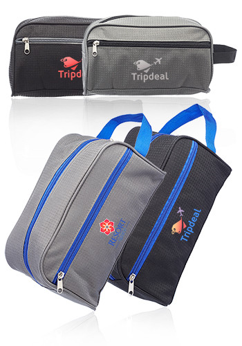 Customized Travel Two Tone Toiletry Bags with Handle