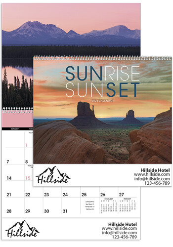 Promotional Triumph Sunrise Sunset Calendars
