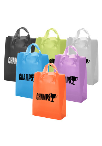 Customized Tulip Frosted Brite Plastic Shopping Bags