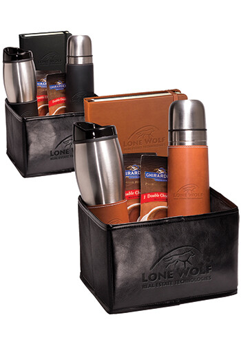 Promotional Tuscany™ Stainless Steel Thermos, Tumbler, Journal and Ghirardelli Gift Set