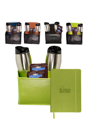 Promotional Tuscany™ Stainless Steel Tumblers & Journals, Ghirardelli Cocoa Set