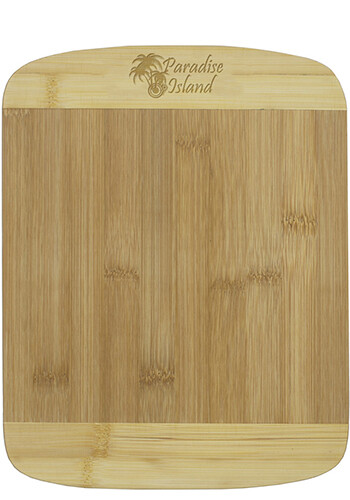 Promotional Two-Tone Bamboo Cutting Board with Gift Box