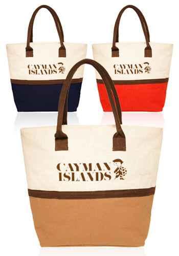 Promotional Two-Tone Jute Beach Tote Bags