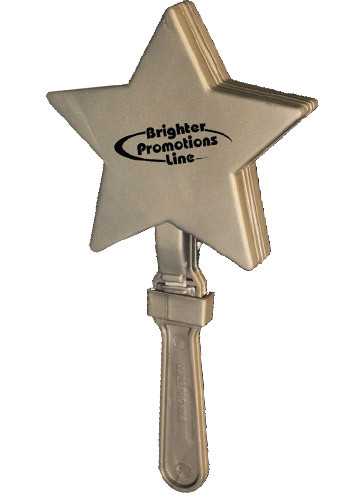 Promotional Silver Star Hand Clappers