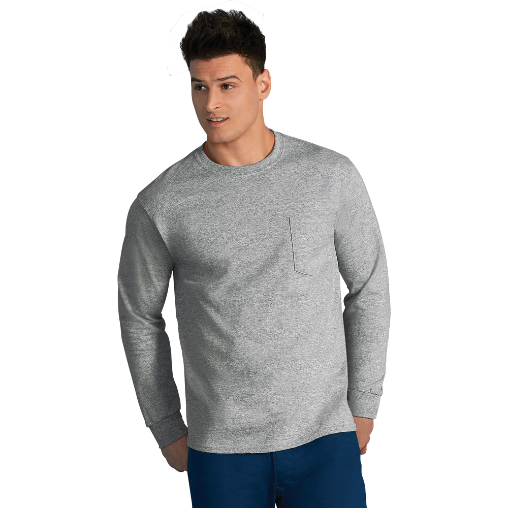Printed Gildan Long Sleeve Adult T-Shirts | G2410 - DiscountMugs