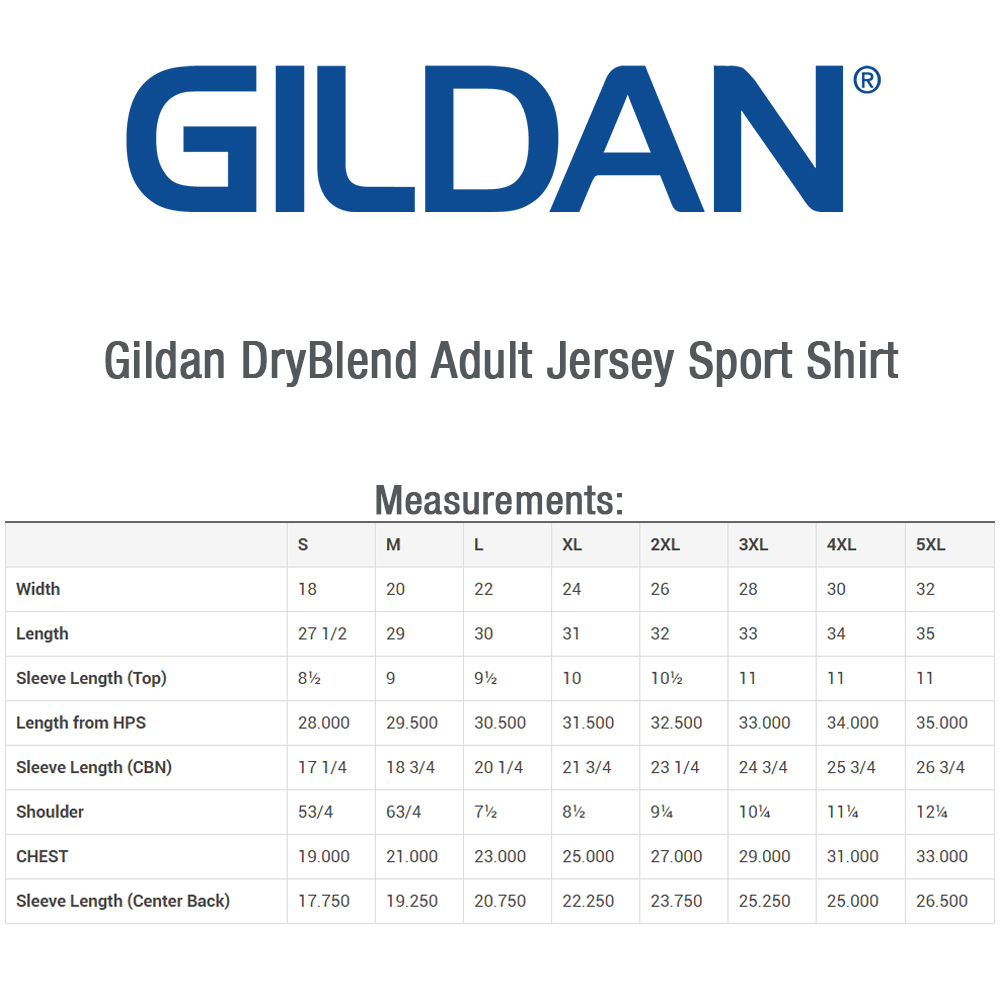 Embroidered Gildan DryBlend Jersey Sport Shirts | G8800 - DiscountMugs