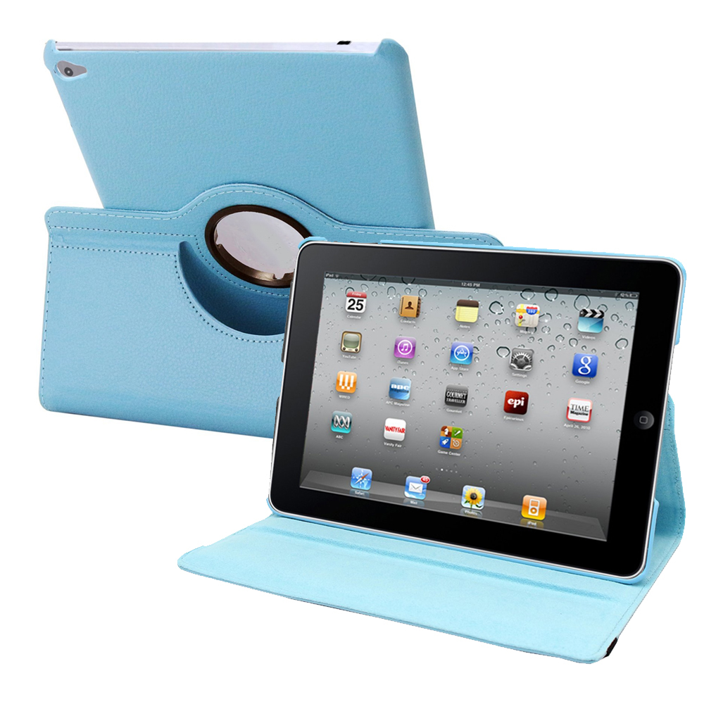 Custom Light Blue iPad Air II 360 Faux Leather Cases NOI60IA2360LBL