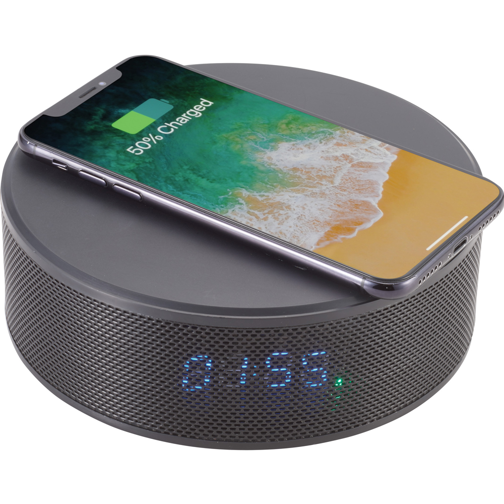 Personalized Bluetooth Speaker Clocks With Wireless Charging LE719707