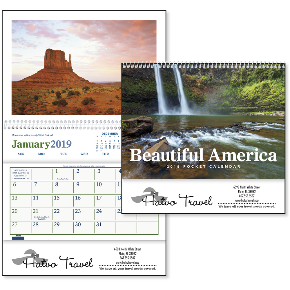 Custom Triumph Beautiful America Pocket Calendars X11573 Discountmugs