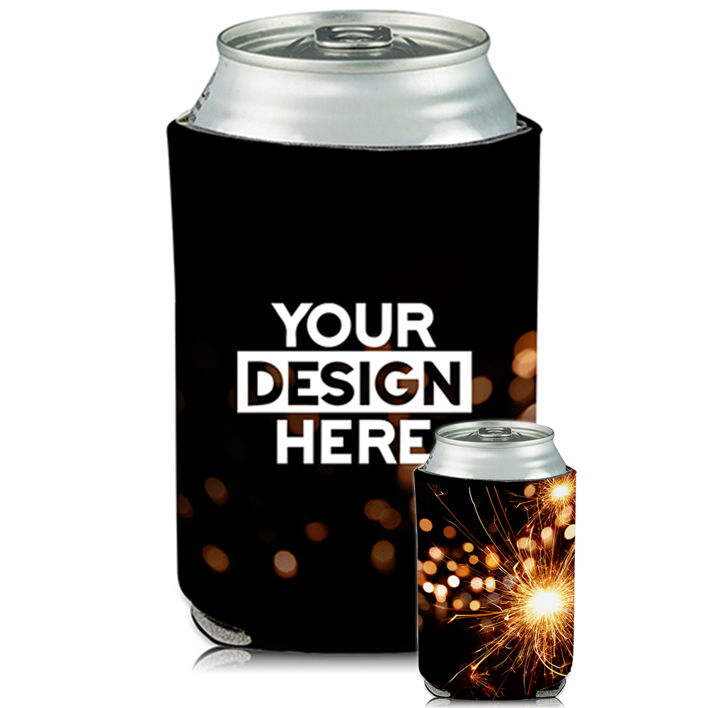 Printed Collapsible Can Coolers Sparklers Print KZ476 DiscountMugs