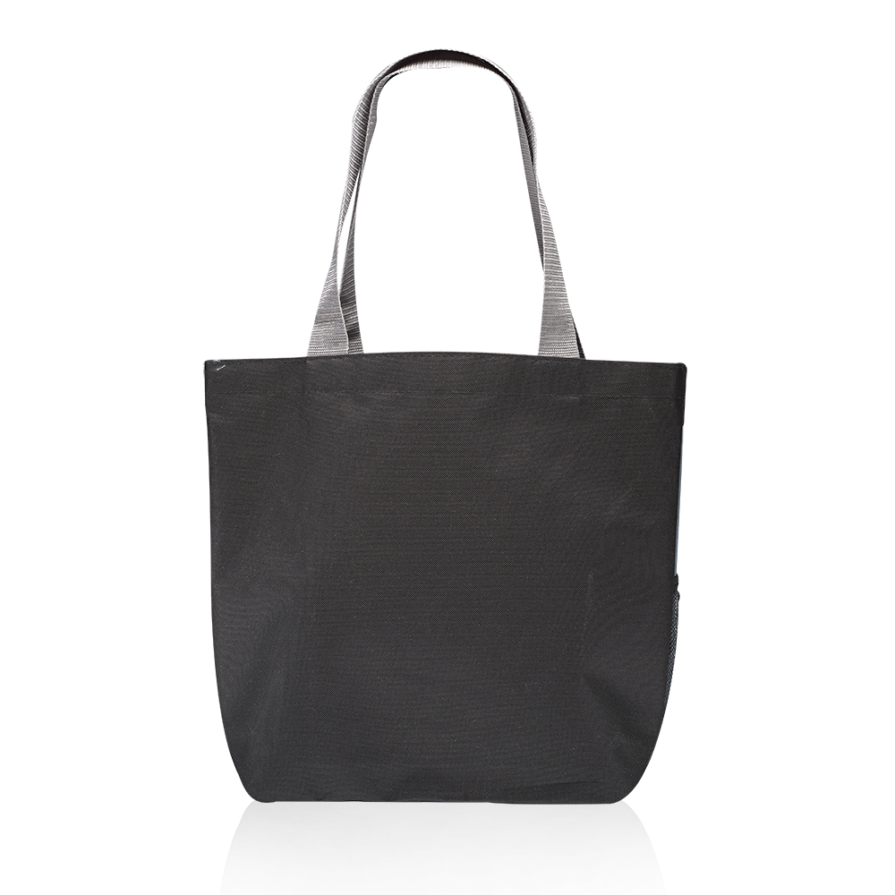 Personalized Shoulder Tote Bags with Mesh Pocket | TOT256 - DiscountMugs