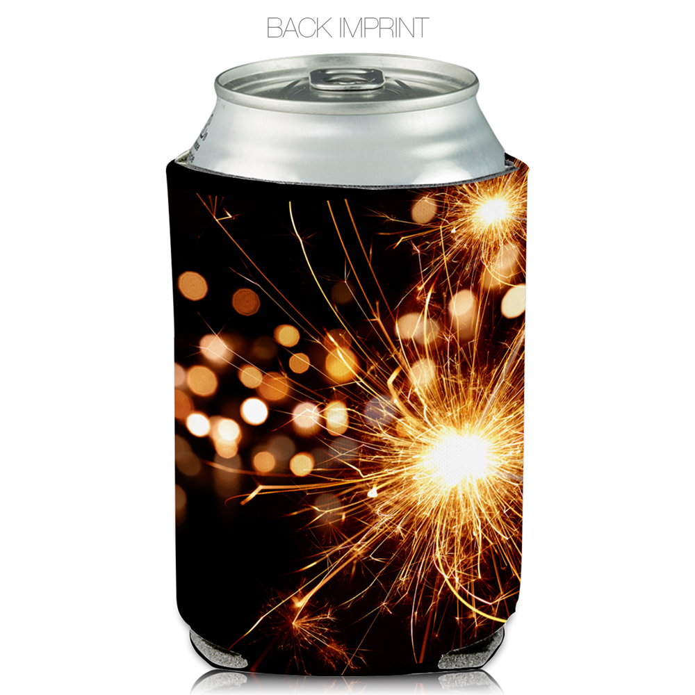 Printed Collapsible Can Coolers Sparklers Print KZ476 DiscountMugs