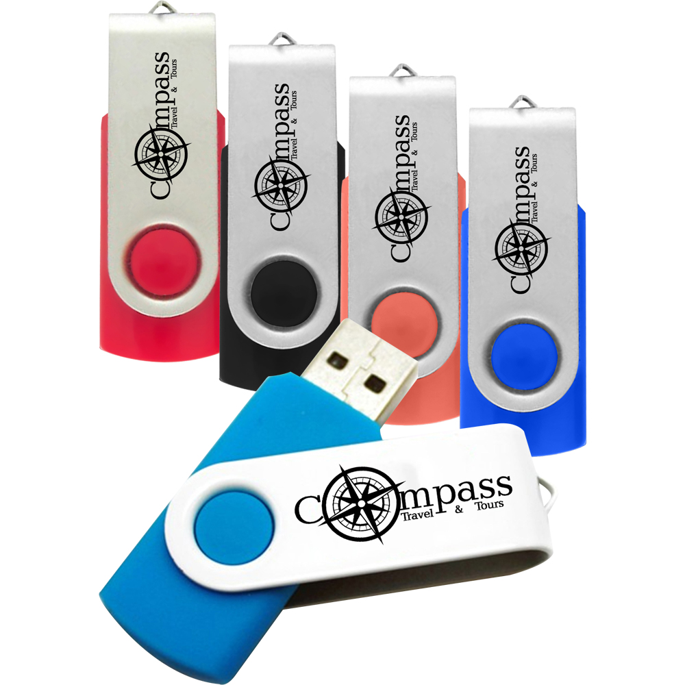 Printed Swivel USB Flash Drives 32GB IDSPUSB1200432G DiscountMugs