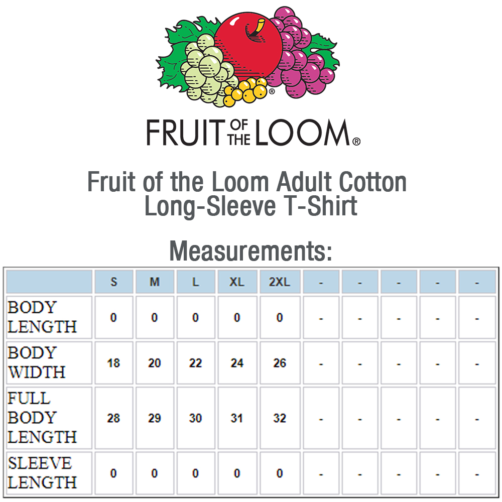 Printed Fruit of the Loom Adult LS Tees | 4930 - DiscountMugs