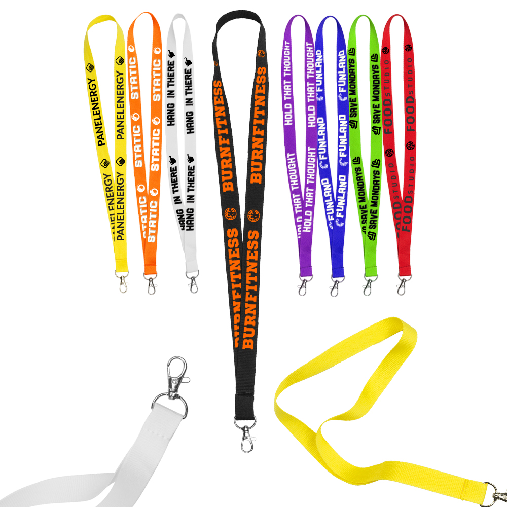 Personalized Lobster Clip Polyester Lanyards | 0120118L - DiscountMugs