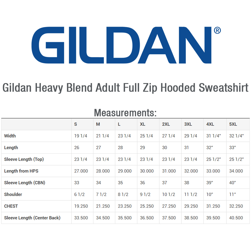 Printed Gildan Adult Full Zip Hooded Sweatshirts | 18600 - DiscountMugs