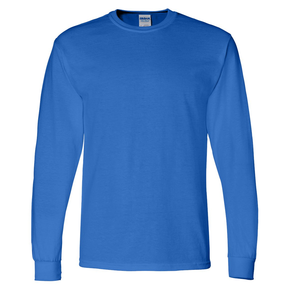 Printed Gildan Moisture Wicking Long Sleeve T-shirts | G8400 - DiscountMugs