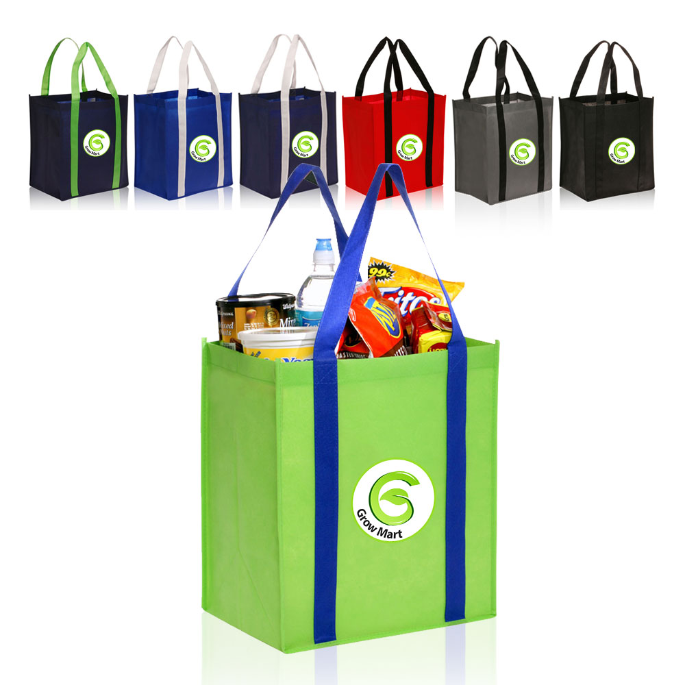 Personalized Non-Woven Grocery Tote Bags | TOT98 - DiscountMugs