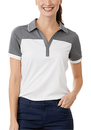 Printed Women's Mack Short Sleeve Polo |LETM96308 - DiscountMugs