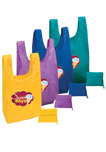 Custom Poly T-shirt Tote Bags | BMCVPT1223 - DiscountMugs