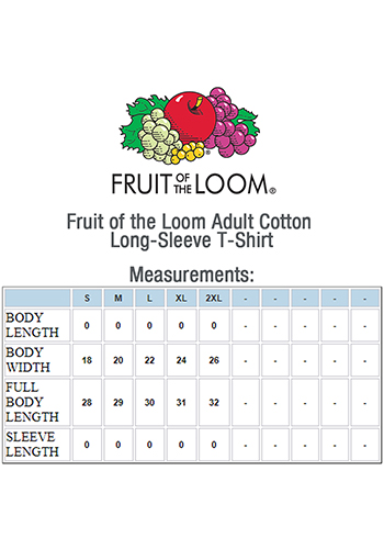 Printed Fruit of the Loom Adult LS Tees | 4930 - DiscountMugs
