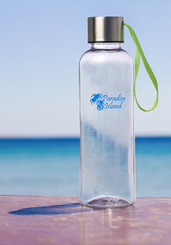 Printed 17 oz. Plastic Water Bottles with Strap | WB323 - DiscountMugs