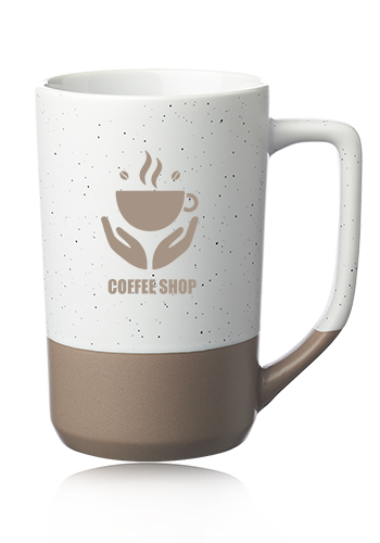 Custom 17 oz. Speckle Glazed Two Tone Ceramic Mugs | CM1035 - Discountmugs