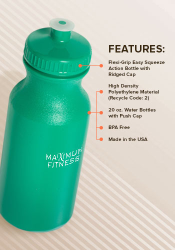 Cheap Custom 20oz Plastic Water Bottles with Push Cap | WB20 - DiscountMugs