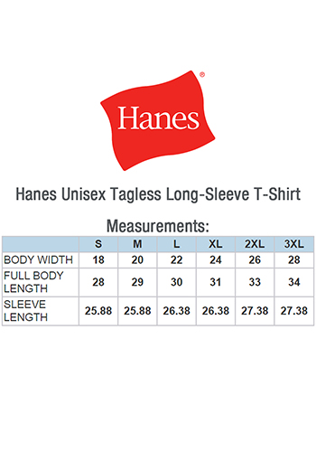 Printed Hanes Unisex Long Sleeve T-Shirts | 5586 - DiscountMugs