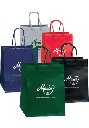 Personalized Crystal Gloss Paper Bags | BM34LE79 - DiscountMugs