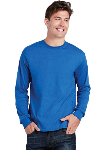 Printed Gildan Moisture Wicking Long Sleeve T-shirts | G8400 - DiscountMugs