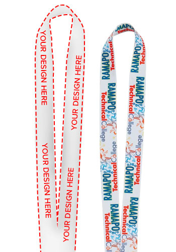 Custom 3/4in Fine Dye Sublimated Lanyards | X11749 - DiscountMugs