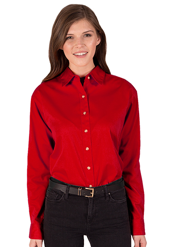 Embroidered Ladies Long Sleeve Twill Dress Shirts | BGEN6217 - DiscountMugs