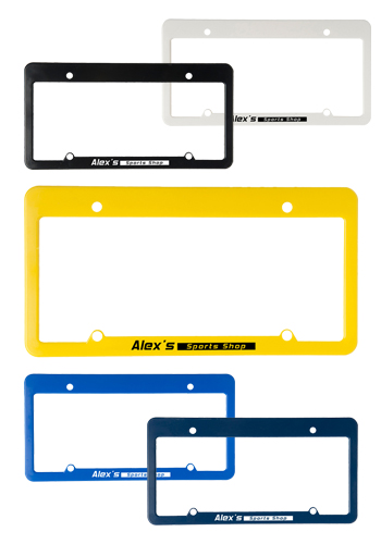 Custom Straight Top License Plate Frames | EM1200A - DiscountMugs