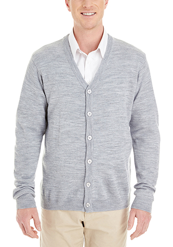 Customized Harriton Mens Pilbloc V-Neck Cardigan Sweaters | M425 ...