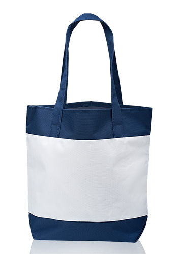 Promotional Seaside Tote Bags with Front Zipper | 102CB - DiscountMugs
