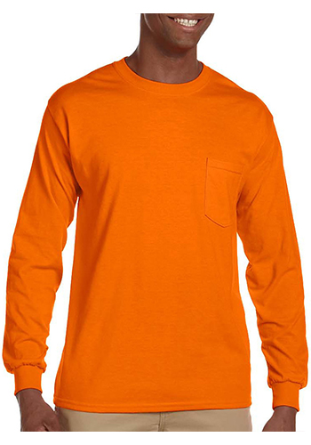 Printed Gildan Long Sleeve Adult T-Shirts | G2410 - DiscountMugs