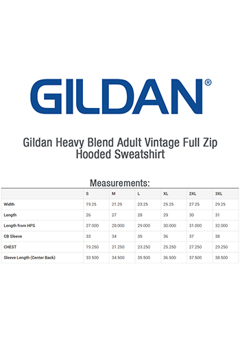 Embroidered Gildan Vintage Classic Full Zip Hooded Sweatshirts | G18700 ...