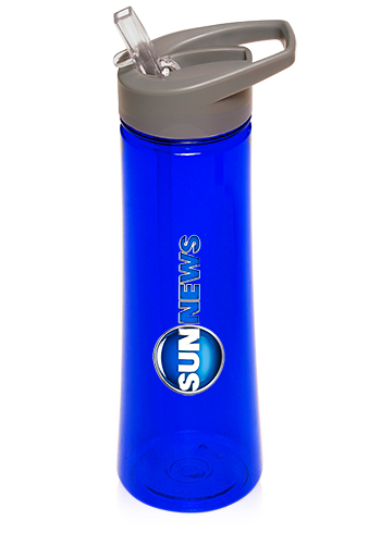 Custom 22 Oz. Plastic Sports Water Bottles With Drink Spout 