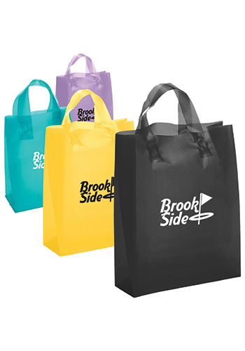 Custom Apollo Frosted Plastic Shopping Bags | BM37S810H - DiscountMugs