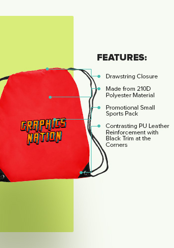 Personalized Black Trim Drawstring Bags | BPK13 - DiscountMugs