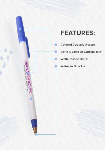 Personalized Blue Ink Ballpoint Pens | BP100B - Discount Pens