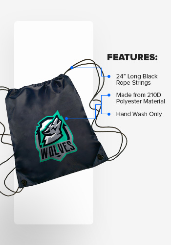 Personalized Classic Drawstring Backpacks | BPK10 - DiscountMugs