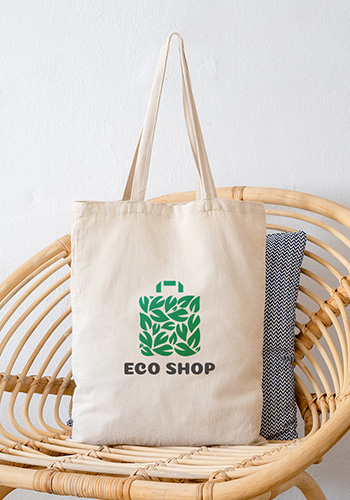 Personalized Natural Cotton Fiber Tote Bags | TOT28 - DiscountMugs